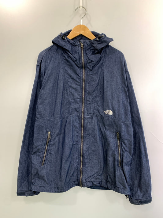 【中古品】【メンズ】 THE NORTH FACE ザ・ノースフェイス NYLON DENIM COMPACT JACKET NP22138 ナイロン デニム コンパクト ジャケット メンズ アウター フーディー アウトドア 144-260518-em-08-min サイズ：XL カラー：ブルー系 万代Net店