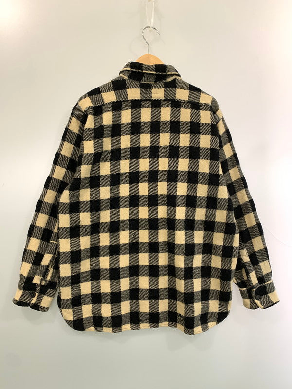 【現状渡し品】【メンズ】 FIVE BROTHER ファイブブラザー 40's HALF ZIP WOOL SHIRT VINTAGE 40年代 ハーフジップ ウールシャツ 長袖 トップス ヴィンテージ 146-260429-kk-03-min サイズ：表記なし 下記参照 カラー：ブラック/アイボリー 万代Net店