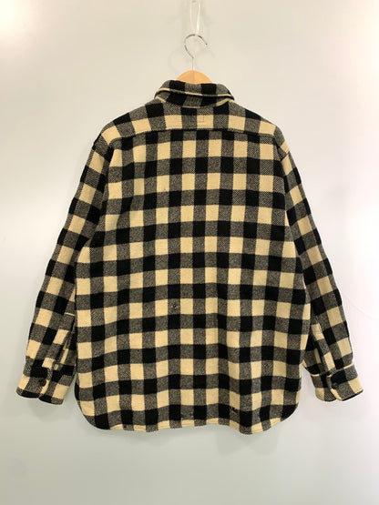 【現状渡し品】【メンズ】 FIVE BROTHER ファイブブラザー 40's HALF ZIP WOOL SHIRT VINTAGE 40年代 ハーフジップ ウールシャツ 長袖 トップス ヴィンテージ 146-260429-kk-03-min サイズ：表記なし 下記参照 カラー：ブラック/アイボリー 万代Net店