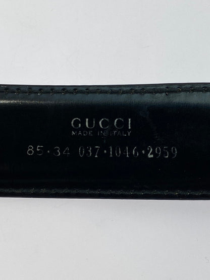 【中古品】【メンズ】 GUCCI グッチ Gバックル エナメルベルト 037・1046・2959 183-260430-em-55-min カラー：グリーン 万代Net店