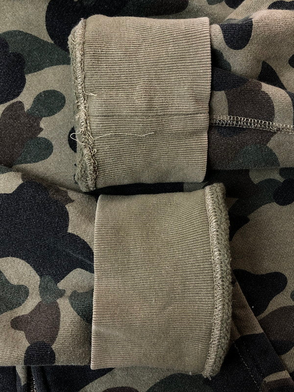 【中古品】【メンズ】 A BATHING APE アベイシングエイプ 1ST CAMO SHARK FULL ZIP HOODIE 001ZPJ701006M ファーストカモ シャーク フルジップフーディー トップス パーカー 142-260429-kk-42-min サイズ：XL カラー：グリーン 万代Net店