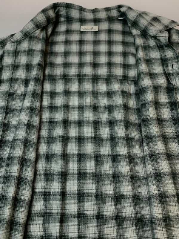 【中古品】【メンズ】 STEVEN ALAN スティーブンアラン 24AW LS オンブレシャツ 8111-149-1010 メンズ 長袖 シャツ 140-260518-em-18-min サイズ：M カラー：グリーン系 万代Net店