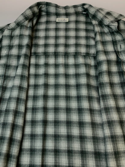 【中古品】【メンズ】 STEVEN ALAN スティーブンアラン 24AW LS オンブレシャツ 8111-149-1010 メンズ 長袖 シャツ 140-260518-em-18-min サイズ：M カラー：グリーン系 万代Net店