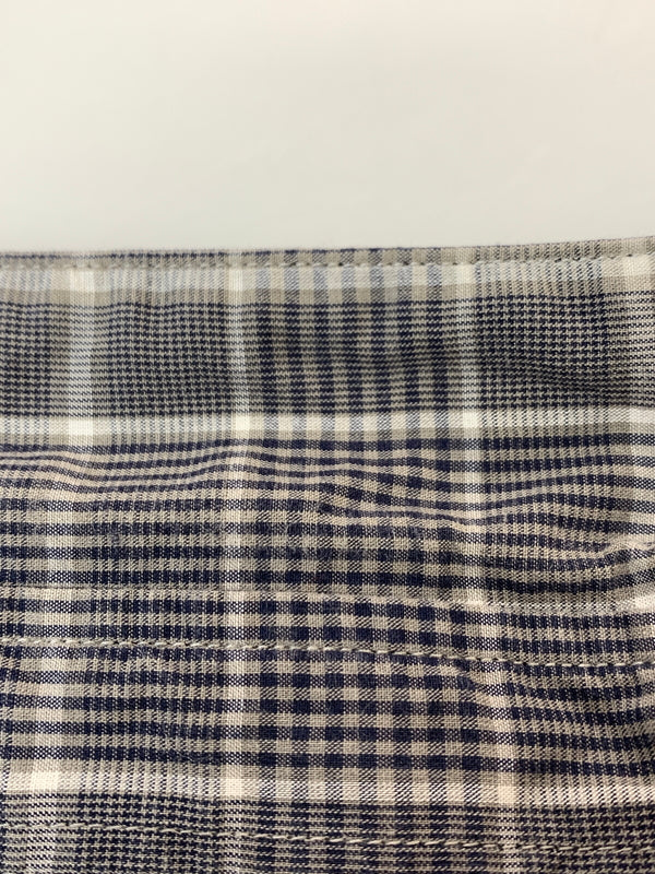 【中古品】【メンズ】 STEVEN ALAN スティーブンアラン コットンシルクリネン チェック オーバー 半袖シャツ 8116-149-0321 メンズ トップス 140-260518-em-17-min サイズ：S カラー：グレー系 万代Net店