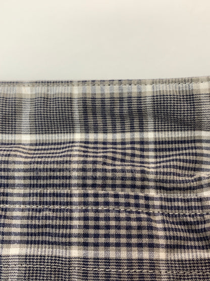 【中古品】【メンズ】 STEVEN ALAN スティーブンアラン コットンシルクリネン チェック オーバー 半袖シャツ 8116-149-0321 メンズ トップス 140-260518-em-17-min サイズ：S カラー：グレー系 万代Net店
