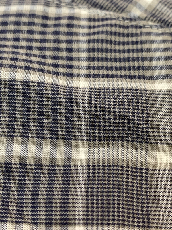 【中古品】【メンズ】 STEVEN ALAN スティーブンアラン コットンシルクリネン チェック オーバー 半袖シャツ 8116-149-0321 メンズ トップス 140-260518-em-17-min サイズ：S カラー：グレー系 万代Net店