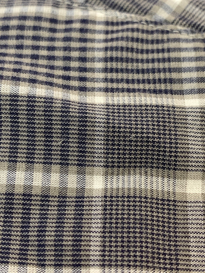 【中古品】【メンズ】 STEVEN ALAN スティーブンアラン コットンシルクリネン チェック オーバー 半袖シャツ 8116-149-0321 メンズ トップス 140-260518-em-17-min サイズ：S カラー：グレー系 万代Net店