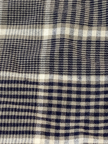 【中古品】【メンズ】 STEVEN ALAN スティーブンアラン コットンシルクリネン チェック オーバー 半袖シャツ 8116-149-0321 メンズ トップス 140-260518-em-17-min サイズ：S カラー：グレー系 万代Net店
