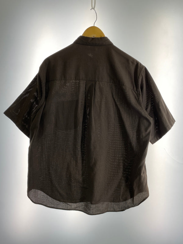 【中古品】【メンズ】 STEVEN ALAN スティーブン アラン パナマレギュラーカラーショートスリーブシャツ 8116-186-0354 半袖シャツ メンズ トップス 140-260617-KS-03-min サイズ：M カラー：ブラウン 万代Net店