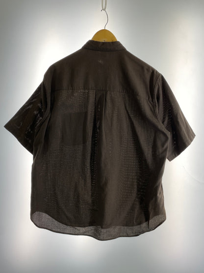 【中古品】【メンズ】 STEVEN ALAN スティーブン アラン パナマレギュラーカラーショートスリーブシャツ 8116-186-0354 半袖シャツ メンズ トップス 140-260617-KS-03-min サイズ：M カラー：ブラウン 万代Net店