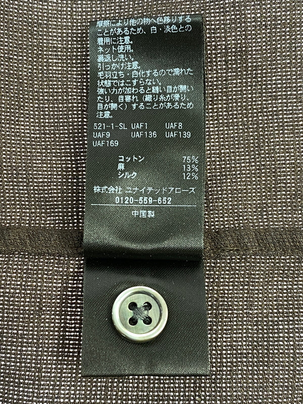 【中古品】【メンズ】 STEVEN ALAN スティーブン アラン パナマレギュラーカラーショートスリーブシャツ 8116-186-0354 半袖シャツ メンズ トップス 140-260617-KS-03-min サイズ：M カラー：ブラウン 万代Net店