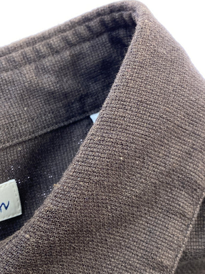 【中古品】【メンズ】 STEVEN ALAN スティーブン アラン パナマレギュラーカラーショートスリーブシャツ 8116-186-0354 半袖シャツ メンズ トップス 140-260617-KS-03-min サイズ：M カラー：ブラウン 万代Net店