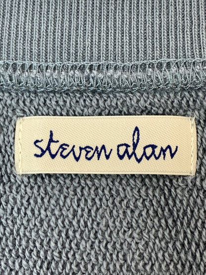 【中古品】【メンズ】 STEVEN ALAN スティーブンアラン ウラケ セットイン クルーネック スウェット 8112-199-0453 メンズ トップス 140-260518-em-16-min サイズ：M カラー：スモークライトブルー 万代Net店
