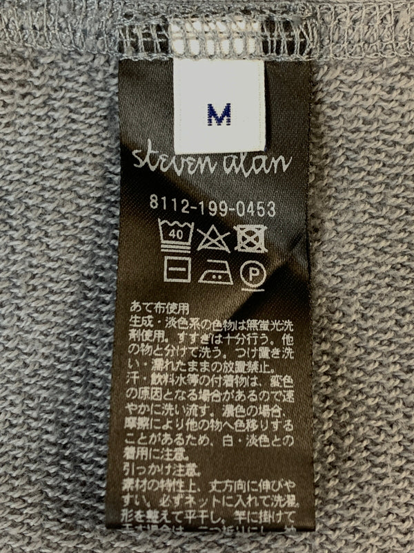 【中古品】【メンズ】 STEVEN ALAN スティーブンアラン ウラケ セットイン クルーネック スウェット 8112-199-0453 メンズ トップス 140-260518-em-16-min サイズ：M カラー：スモークライトブルー 万代Net店