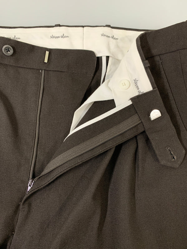 【中古品】【メンズ】 STEVEN ALAN スティーブンアラン 8114-177-1029 2TAC PANTS ツータックパンツ 151-260523-zi-15-min サイズ：M カラー：ブラウン 万代Net店
