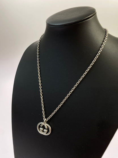 【中古品】【メンズ/レディース】 GUCCI グッチ インターロッキングG ネックレス アクセサリー ペンダント 182-260603-em-22-min カラー：シルバー 万代Net店