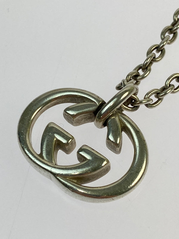 【中古品】【メンズ/レディース】 GUCCI グッチ インターロッキングG ネックレス アクセサリー ペンダント 182-260603-em-22-min カラー：シルバー 万代Net店