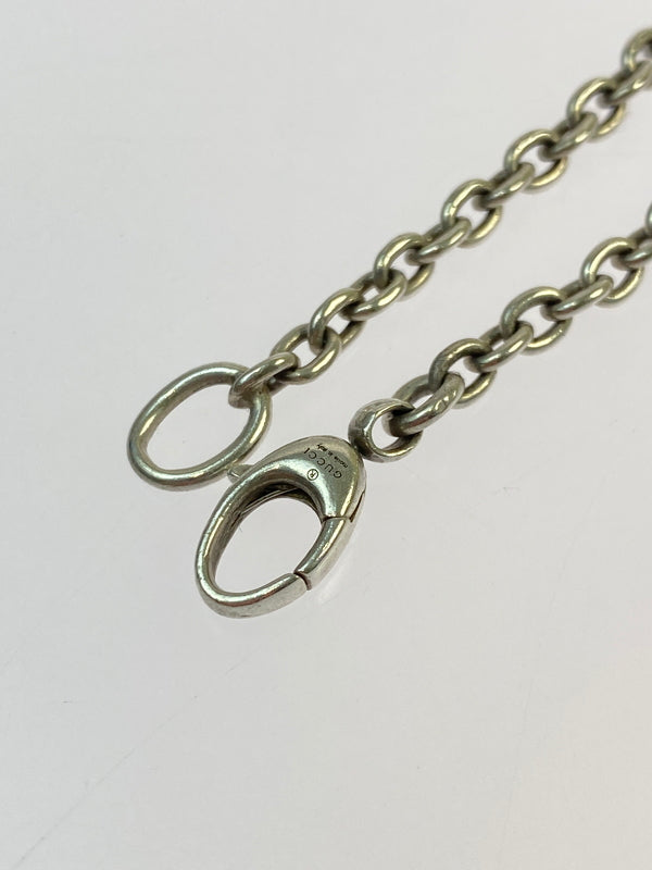 【中古品】【メンズ/レディース】 GUCCI グッチ インターロッキングG ネックレス アクセサリー ペンダント 182-260603-em-22-min カラー：シルバー 万代Net店