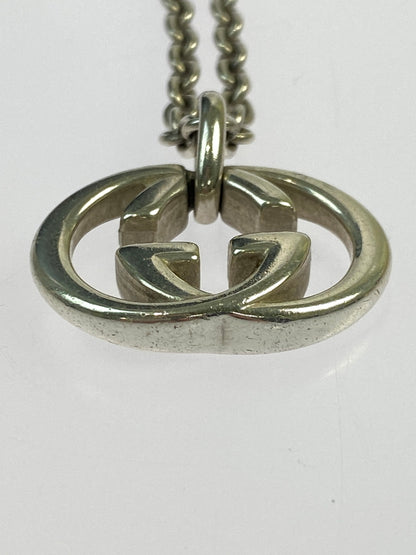 【中古品】【メンズ/レディース】 GUCCI グッチ インターロッキングG ネックレス アクセサリー ペンダント 182-260603-em-22-min カラー：シルバー 万代Net店