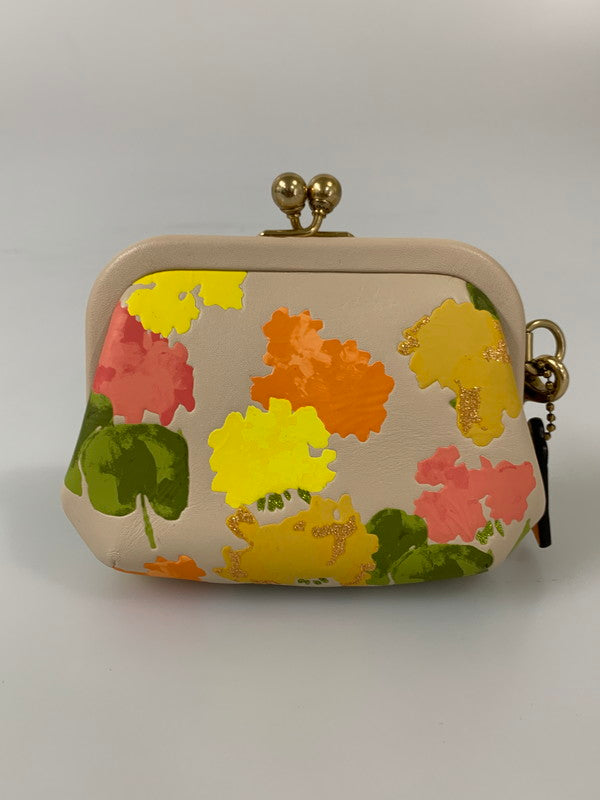 【中古品】【レディース】 COACH コーチ キスロックコインパース E2281 コインケース 小銭入れ 181-260430-em-15-min カラー：ベージュ系（マルチカラー） 万代Net店