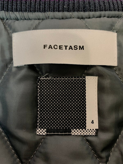 【中古美品】【メンズ】 FACETASM ファセッタズム 25AW HINDI STADIUM JACKET JOO-JK-U06 ヒンディー スタジアムジャケット アウター スタジャン 140-260429-kk-16-min サイズ：4 カラー：グレー 万代Net店