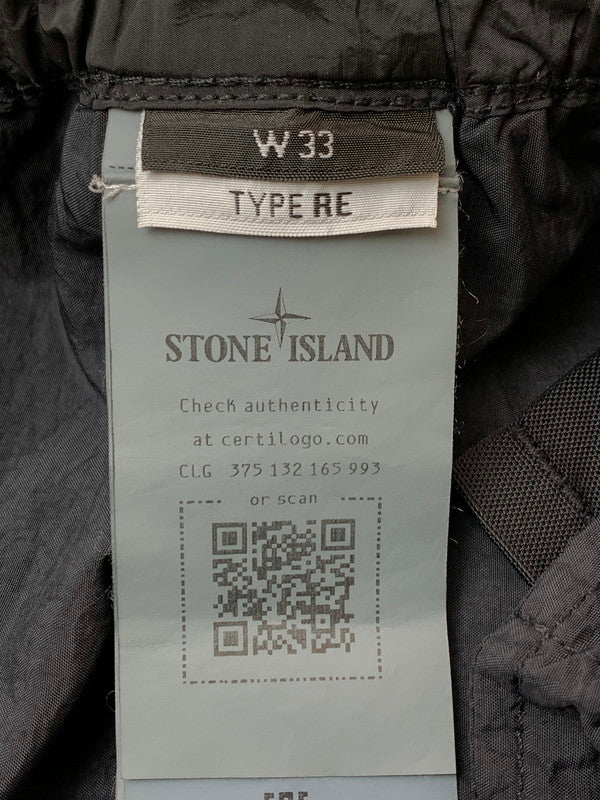 【中古品】【メンズ】 STONE ISLAND ストーンアイランド NYLON METAL IN ECONYL TROUSERS L1S153100035 ナイロンメタル イン エコニール トラウザーズ ボトムス ジョガーパンツ 152-260429-kk-27-min サイズ：33 カラー：ブラック 万代Net店