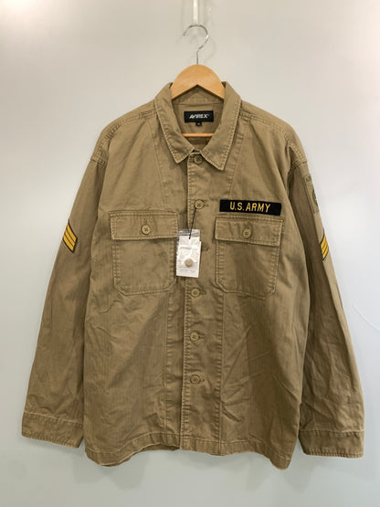 【中古品】【メンズ】 AVIREX アヴィレックス 6125138 UTILITY SHIRT2 ユーティリティ-シャツ ライトアウター 145-260508-AS-23-min サイズ：2XL カラー：カーキ 万代Net店