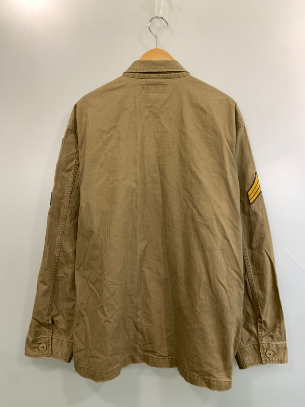 【中古品】【メンズ】 AVIREX アヴィレックス 6125138 UTILITY SHIRT2 ユーティリティ-シャツ ライトアウター 145-260508-AS-23-min サイズ：2XL カラー：カーキ 万代Net店