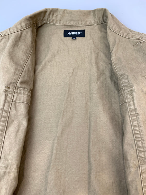 【中古品】【メンズ】 AVIREX アヴィレックス 6125138 UTILITY SHIRT2 ユーティリティ-シャツ ライトアウター 145-260508-AS-23-min サイズ：2XL カラー：カーキ 万代Net店