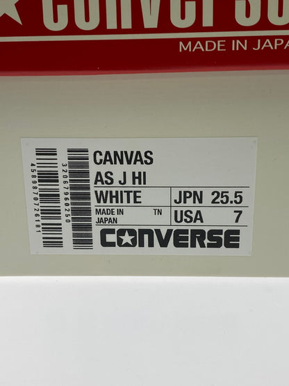 【中古品】【メンズ】 CONVERSE コンバース CANVAS AS J HI キャンバス オールスター ジャパン ハイ 靴 シューズ スニーカー SNEAKER 163-260430-KS-17-min サイズ：25.5cm US7 カラー：ホワイト 万代Net店