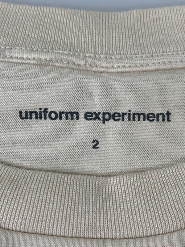 【中古品】【メンズ】 UNIFORM EXPERIMENT ユニフォームエクスペリメント UE-250084 TAKURO TAMAYAMA TWO-CIRCLE TEE 半袖Tシャツ ショートスリーブ 142-260503-AS-56-min サイズ：2 カラー：ベージュ 万代Net店