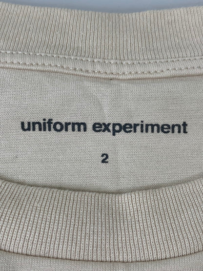 【中古品】【メンズ】 UNIFORM EXPERIMENT ユニフォームエクスペリメント UE-250084 TAKURO TAMAYAMA TWO-CIRCLE TEE 半袖Tシャツ ショートスリーブ 142-260503-AS-56-min サイズ：2 カラー：ベージュ 万代Net店