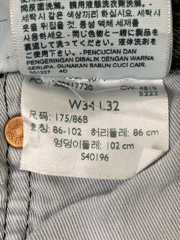 【中古品】【メンズ】 LEVI'S リーバイス 79830-0011 93 STRAIGHT 501 DENIM PANT ストレートデニムパンツ ジーンズ 158-260615-kt-19-min サイズ：W34L32 カラー：ブラック系 万代Net店