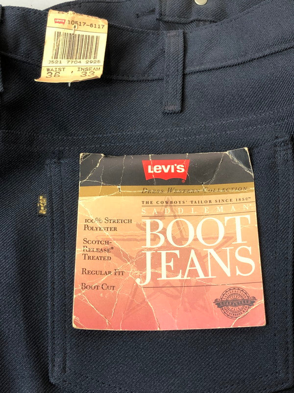 【中古品】【メンズ】 LEVI'S リーバイス 90's STA-PREST SLACKS PANT 10517-6117 90年代 スタープレスト スラックスパンツ ボトムス 157-260429-kk-39-min サイズ：36 カラー：ネイビー 万代Net店
