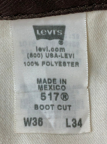 【中古品】【メンズ】 LEVI'S リーバイス 90's 517 BOOT CUT PANT 005176128 90年代 ブーツカットパンツ ボトムス 157-260429-kk-55-min サイズ：36 カラー：ブラウン 万代Net店