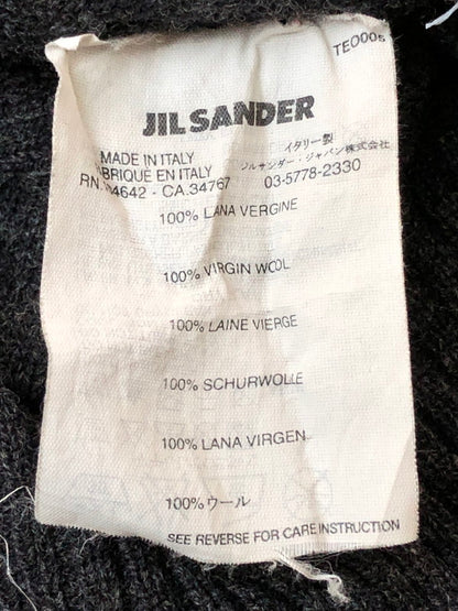 【中古品】【メンズ】 JIL SANDER ジルサンダー 90-00's WOOL ZIP KNIT 90-00年代 ウールジップニット トップス 141-260429-kk-40-min サイズ：48 カラー：ブラック 万代Net店