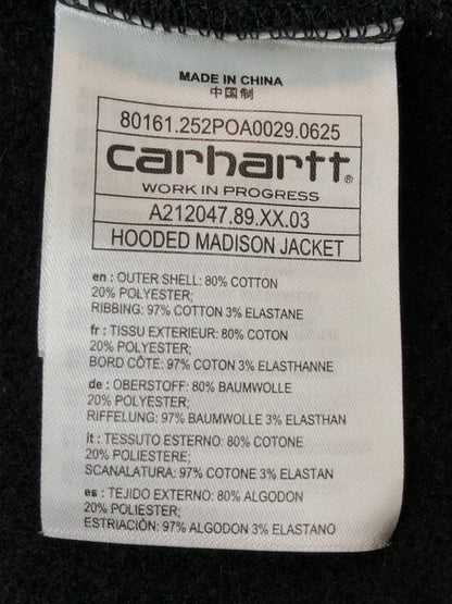 【中古品】【メンズ】 Carhartt WIP カーハート ワークインプログレス HOODED MADISON JACKET A212047 フーデッド マディソンジャケット トップス ジップフーディー パーカー 142-260429-kk-29-min サイズ：M カラー：ブラック 万代Net店