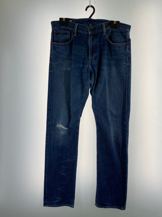 【現状渡し品】【メンズ】 POLO RALPH LAUREN ポロ・ラルフローレン DENIM PANTS デニムパンツ メンズ ボトムス ジーンズ ジーパン 158-260518-em-48-min サイズ：W34L32 カラー：インディゴブルー 万代Net店