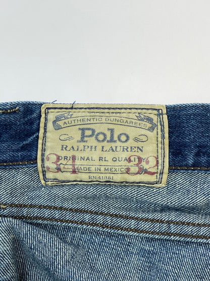【現状渡し品】【メンズ】 POLO RALPH LAUREN ポロ・ラルフローレン DENIM PANTS デニムパンツ メンズ ボトムス ジーンズ ジーパン 158-260518-em-48-min サイズ：W34L32 カラー：インディゴブルー 万代Net店