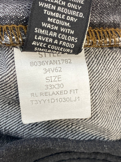 【中古品】【メンズ】 POLO RALPH LAUREN ポロ・ラルフローレン HAYDEN RELAXED DENIM PANTS ヘイデン リラックスド デニム パンツ メンズ ボトムス ジーンズ ジーパン 158-260518-em-49-min サイズ：33 カラー：インディゴブラック 万代Net店