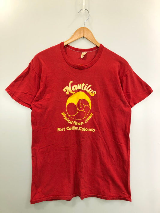 【現状渡し品】【メンズ】 RUSSELL ATHLETIC ラッセルアスレティック 70's NAUTILUS PRINT S/S TEE VINTAGE 70年代 ノーチラス プリント ショートスリーブ Tシャツ 半袖 トップス ヴィンテージ 146-260429-kk-48-min サイズ：XL カラー：レッド 万代Net店
