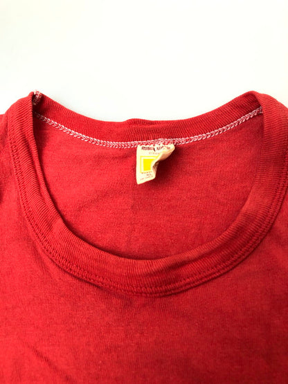 【現状渡し品】【メンズ】 RUSSELL ATHLETIC ラッセルアスレティック 70's NAUTILUS PRINT S/S TEE VINTAGE 70年代 ノーチラス プリント ショートスリーブ Tシャツ 半袖 トップス ヴィンテージ 146-260429-kk-48-min サイズ：XL カラー：レッド 万代Net店