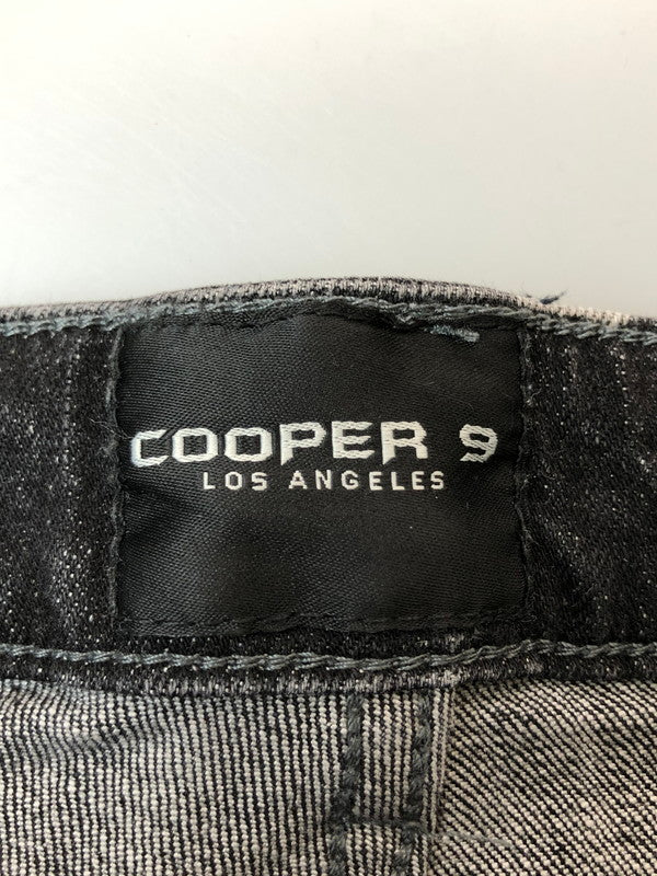 【中古品】【メンズ】 COOPER9 クーパーナイン DAMAGE SKINNY DENIM PANT ダメージ スキニー デニムパンツ ボトムス ジーンズ 153-260429-kk-54-min サイズ：30 カラー：ブラック 万代Net店