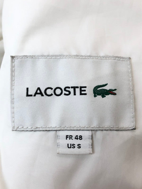 【中古品】【メンズ】 LACOSTE ラコステ PIQUE DOWN JACKET BH340EL ピケダウンジャケット アウター 147-260429-kk-45-min サイズ：S カラー：ホワイト 万代Net店