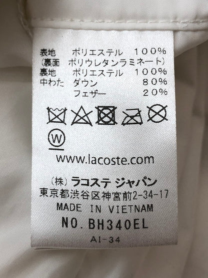 【中古品】【メンズ】 LACOSTE ラコステ PIQUE DOWN JACKET BH340EL ピケダウンジャケット アウター 147-260429-kk-45-min サイズ：S カラー：ホワイト 万代Net店