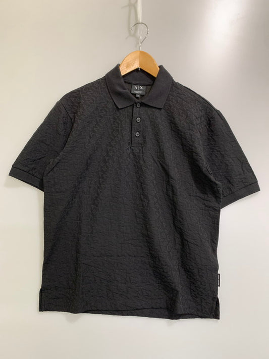 【中古品】【メンズ】 ARMANI EXCHANGE アルマーニエクスチェンジ SS POLO SHIRT XM002346 AF10337 半袖 ポロシャツ メンズ トップス ショートスリーブ 141-260430-em-46-min サイズ：XS カラー：ブラック 万代Net店