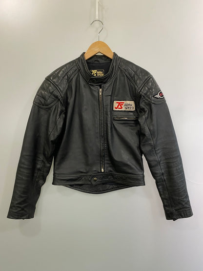 【中古品】【メンズ】 JAPAN SPEED ジャパンスピード LEATHER SINGLE MOTORCYCLE JACKET レザーシングルモーターサイクルジャケット メンズ アウター 革ジャン ライダースジャケット 146-260524-em-20-min サイズ：L カラー：ブラック 万代Net店