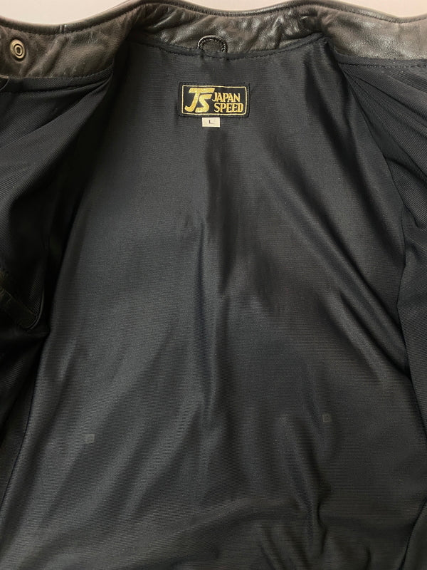 【中古品】【メンズ】 JAPAN SPEED ジャパンスピード LEATHER SINGLE MOTORCYCLE JACKET レザーシングルモーターサイクルジャケット メンズ アウター 革ジャン ライダースジャケット 146-260524-em-20-min サイズ：L カラー：ブラック 万代Net店