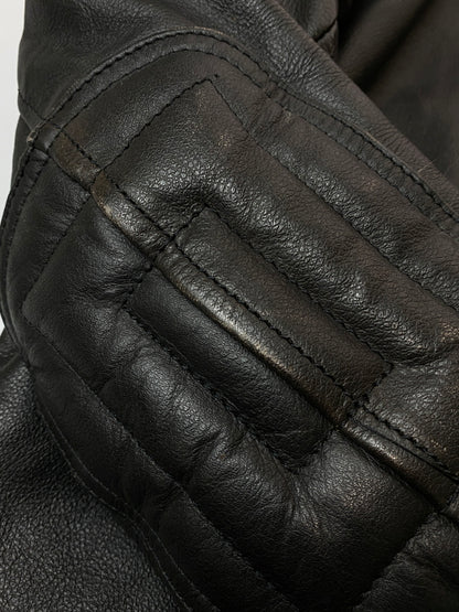 【中古品】【メンズ】 JAPAN SPEED ジャパンスピード LEATHER SINGLE MOTORCYCLE JACKET レザーシングルモーターサイクルジャケット メンズ アウター 革ジャン ライダースジャケット 146-260524-em-20-min サイズ：L カラー：ブラック 万代Net店