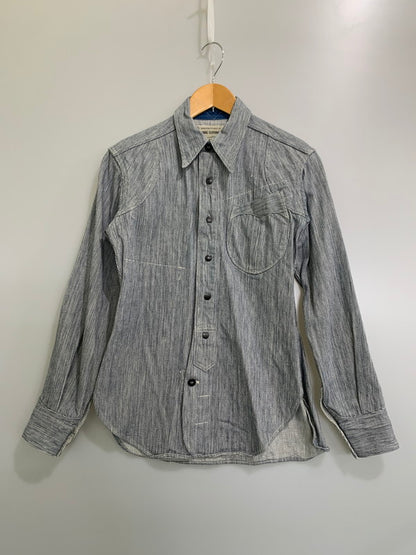 【中古品】【メンズ】 NAVAL CLOTHING TAILOR ネイビー・クロージング・テーラー LS COTTON SHIRT SC12112 長袖 コットン シャツ メンズシャツトップス ボタンダウン 145-260430-em-44-min サイズ：S カラー：ネイビー系 万代Net店
